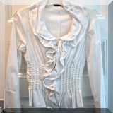 H36. Samuel Dong ruffled cotton blouse Size S - $20 